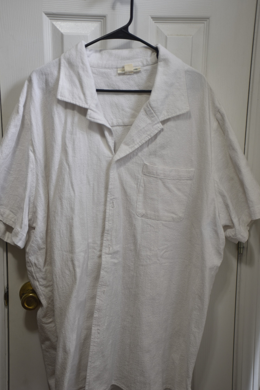 KS Island White Short Sleeve Camp Shirt 3XL Pocket LSC251